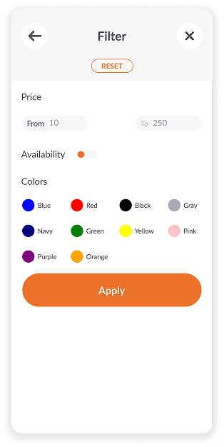 Product filter