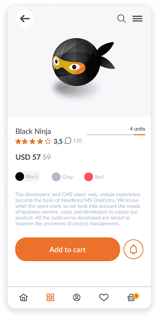 Product card