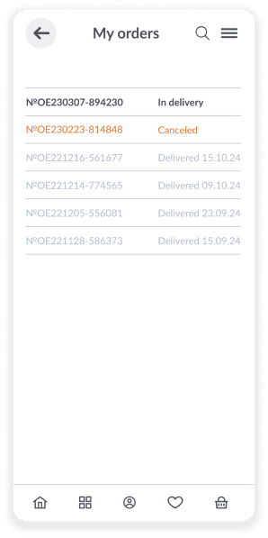 Order list