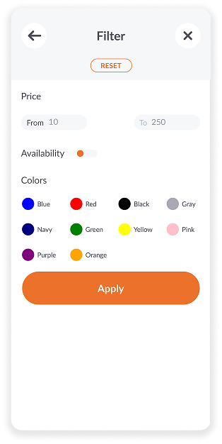 Product filter